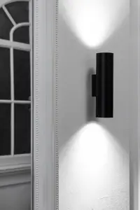 Luminosa Stan Up Down Wall Light Black 2x GU10