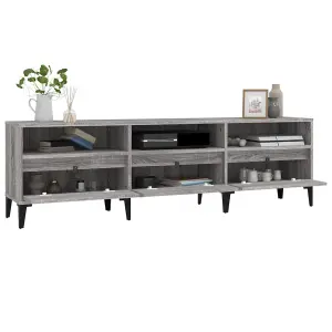 Berkfield TV Cabinet Grey Sonoma 150x30x44.5 cm Engineered Wood