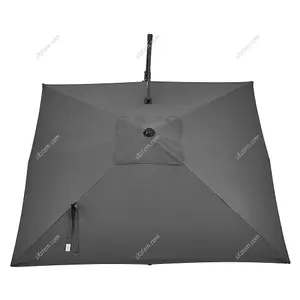 2.5M Dark Grey Rotatable Crank Tilt Garden Roman Umbrella Cantilever Parasol with Fillable Base