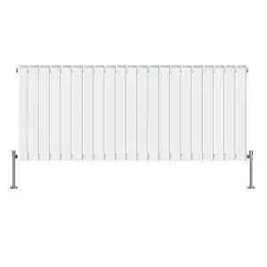 Right Radiators 600x1428 mm Horizontal Double Flat Panel Designer Radiator White