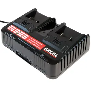 Excel 100-240V Dual Port Fast Battery Charger 2.3A EXL130WTP