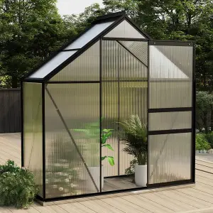 Berkfield Greenhouse Anthracite Aluminium 1.33 m2