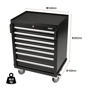 BUNKER Modular Mobile Cabinet, 7 Drawer, 646mm 29779