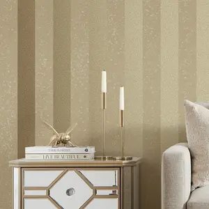 Crystal Stripe Glass Beads Wallpaper In Gold