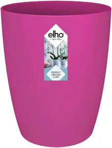 Elho Brussels Orchid High 12.5cm Plastic Plant Pot in Cherry Red