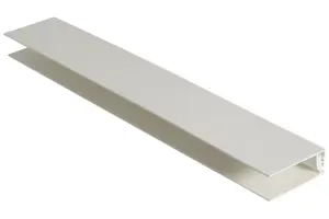 White Polyvinyl chloride (PVC) Edge trim, (L)4m (W)100mm (T)9mm