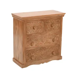 Contrive Mango Wood Chest Of 4 Drawers