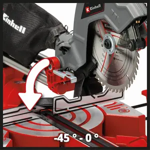 Einhell Sliding Mitre Saw 215mm Drag Crosscut 1600W Adjustable Cutting Tool - TC-SM 216