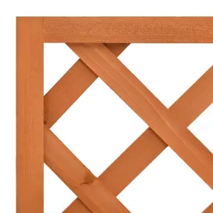 Berkfield Garden Trellis Planter Orange 50x25x90 cm Solid Firwood