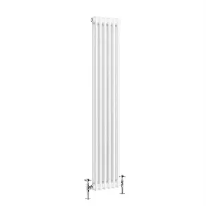 G-Rad White Double Column Vertical Radiator - (H) 1800 x (W) 285mm