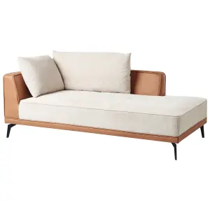 Modular Sofa MYKEN Light Beige Fabric 3 Seater Left Hand