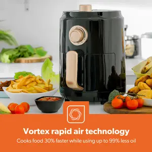 Geepas Vortex 1.8L Digital Air Fryer – Convection Air Fryer With LED Touchscreen