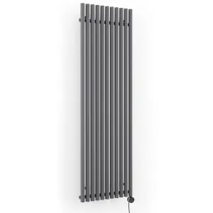 Terma 230V 1.5kW Modern Grey Smart Vertical Oil-filled radiator