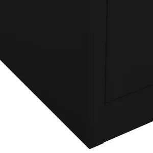 Berkfield Office Cabinet Black 90x40x102 cm Steel