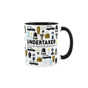 Undertaker Mug - Dark Humour Trades Funny Novelty Gift - Tea/Coffee Hot Drinks Black Ceramic Cup Present for Funeral Directors