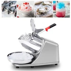 200w Portable Electric Ice Shaver Ice Crusher Machine Snow Cone Maker Silver