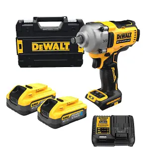 Dewalt 18v DCF891H2T XR Brushless 1/2 High Torque Hog Ring - 2x 5ah Powerstack