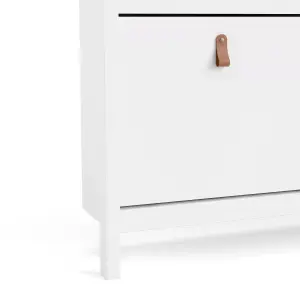 Barcelona Shoe cabinet 4 compartments in White