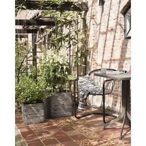 Capi Planter Nature Rib Square 50 x 50 cm Anthracite