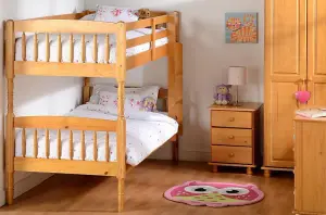 ALBANY 3FT PINE WOOD BUNK BED FRAME SPLITS IN TWO BEDS