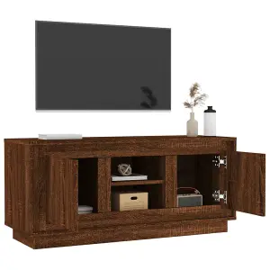 Berkfield TV Cabinet Brown Oak 102x35x45 cm Engineered Wood