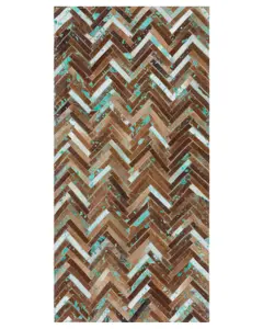 Cowhide Area Rug 80 x 150 cm Multicolour AMASYA