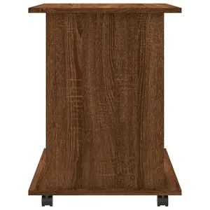 Berkfield Rolling Cabinet Brown Oak 60x45x60 cm Engineered Wood