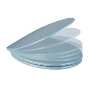 Cooke & Lewis Diani Blue Round Soft close Toilet seat