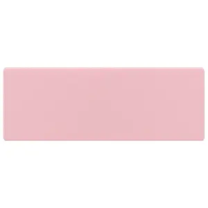 Berkfield Luxury Basin Overflow Square Matt Pink 41x41 cm Ceramic