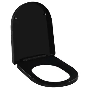 Soft-close Toilet Seat with Quick-release Design Black