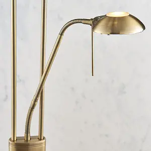 Luminosa Rome Mother and Child Floor Lamp Antique Brass, Opal Glass, G9