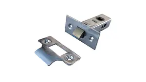 MORTICE TUBULAR LATCH 2.5" 63mm x 9 Internal NICKLE