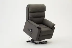 Blair Electric Recliner Lift And Tilt Riser Armchair Air Leather, Grey