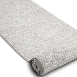 Modern runner TULS 51248 structural, melange grey 100 cm 100x120 cm