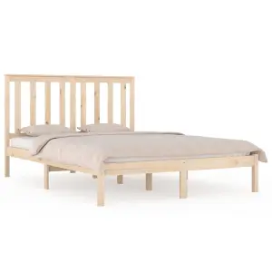 Berkfield Bed Frame Solid Wood Pine 150x200 cm 5FT King Size