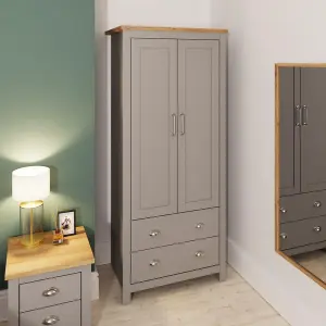 Lisbon 2 Door Double Wardrobe 2 Drawers