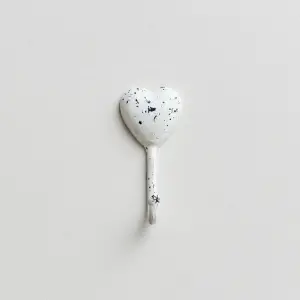 Melody Maison White Distressed Metal Heart Wall Hook