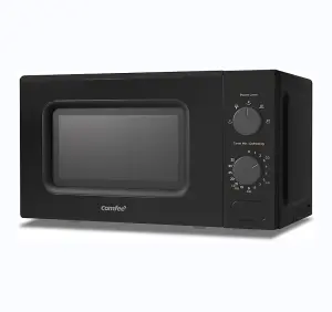 Comfee 700W 20L Countertop Microwave Oven with Dual Knob Control,Black