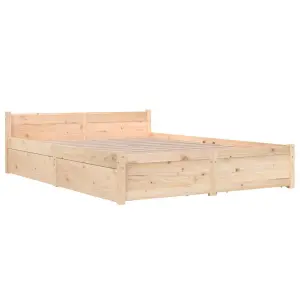 Berkfield Bed Frame with Drawers 150x200 cm 5FT King Size