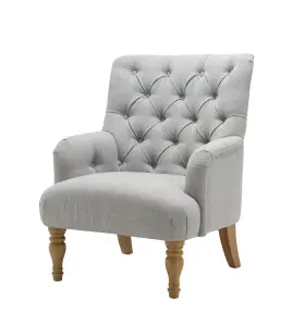 Grey Fabric Arm Chair Birlea Padstow Easy Chair Traditional Accent