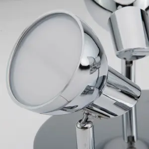 Apollo 3 X 5W Led Chrome Spotlight Round Plate