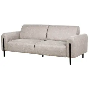 3 Seater Fabric Sofa Grey ASKIM