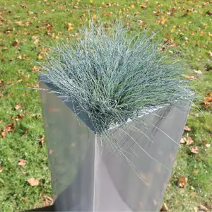 75cm Zinc Galvanised Brushed Silver Tall Square Planter