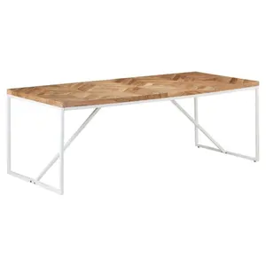 Byxbee Sled Dining Table Brown / White / 76cm H x 140cm L x 70cm W