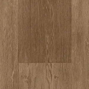 Brown Modern Wood Effect Anti-Slip Vinyl Flooring for Home, Shops, Offices, 2.5mm Thick Vinyl Sheet-6m(19'8") X 2m(6'6")-12m²