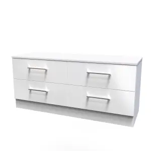 Chester 4 Drawer Bed Box in White Gloss (Ready Assembled)