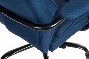 Goliath Duo Heavy Duty Executive Chair Ink Blue Fabric rated to 27 stone