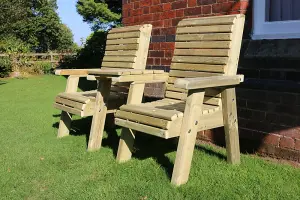 CHURNET VALLEY ERGO LOVE SEATS SQUARE TRAY