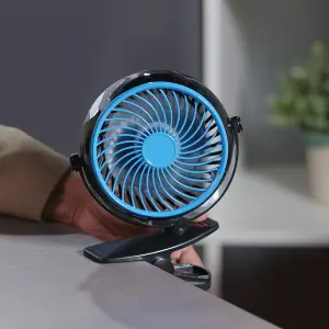 JML Chillmax Go Fan Black - 360 powerful, portable cordless fan