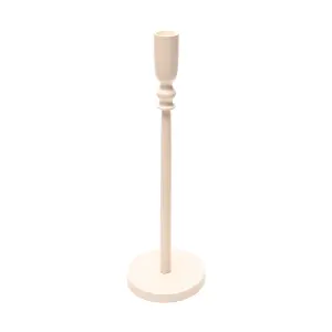 Hestia Slim Metal Candlestick Holder - White